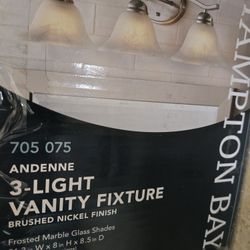3 Light Bathroom Fixture, New In Box