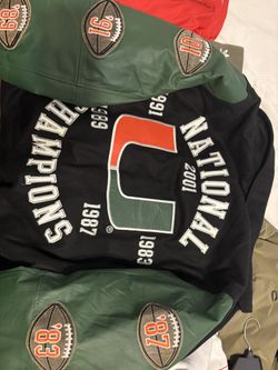 Miami hurricanes Leather varsity Jacket