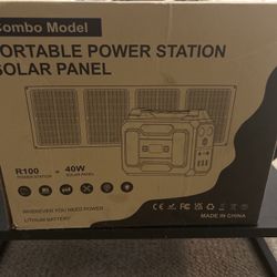 Portable Power Station + 40W Solar Panel – BRAND NEW / Unopened