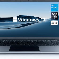 Maypug Laptop Computer -1080P IPS Full HD Laptop,12GB DDR4 512GB SSD Quad-Core Intel Celeron Processors, Pre-Installed Windows 11, USB 3.0, 15.6''Scre