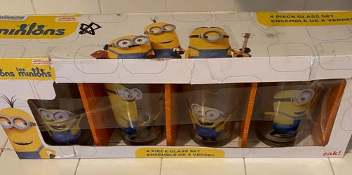 MINIONS 4 GLASS SET