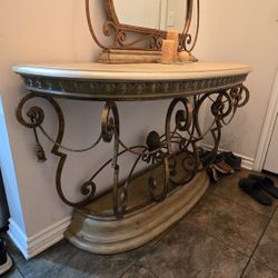 Entry Door Table And Mirror
