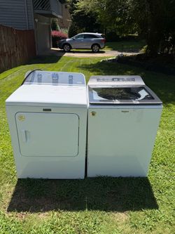Electric Whirlpool Washer and Maytag Dryer Set
