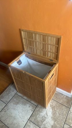 Bamboo clothes hamper