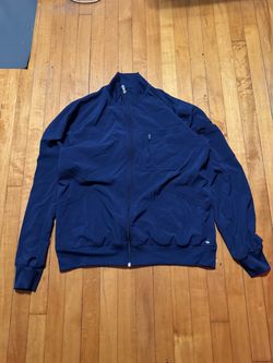 cherokee infinity scrub jacket large navy blue