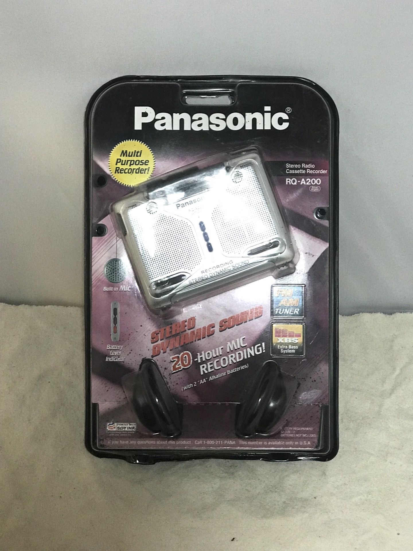 Panasonic RQ-A200 Cassette Player AM/FM Stereo Radio Multi Purpose Recorder New