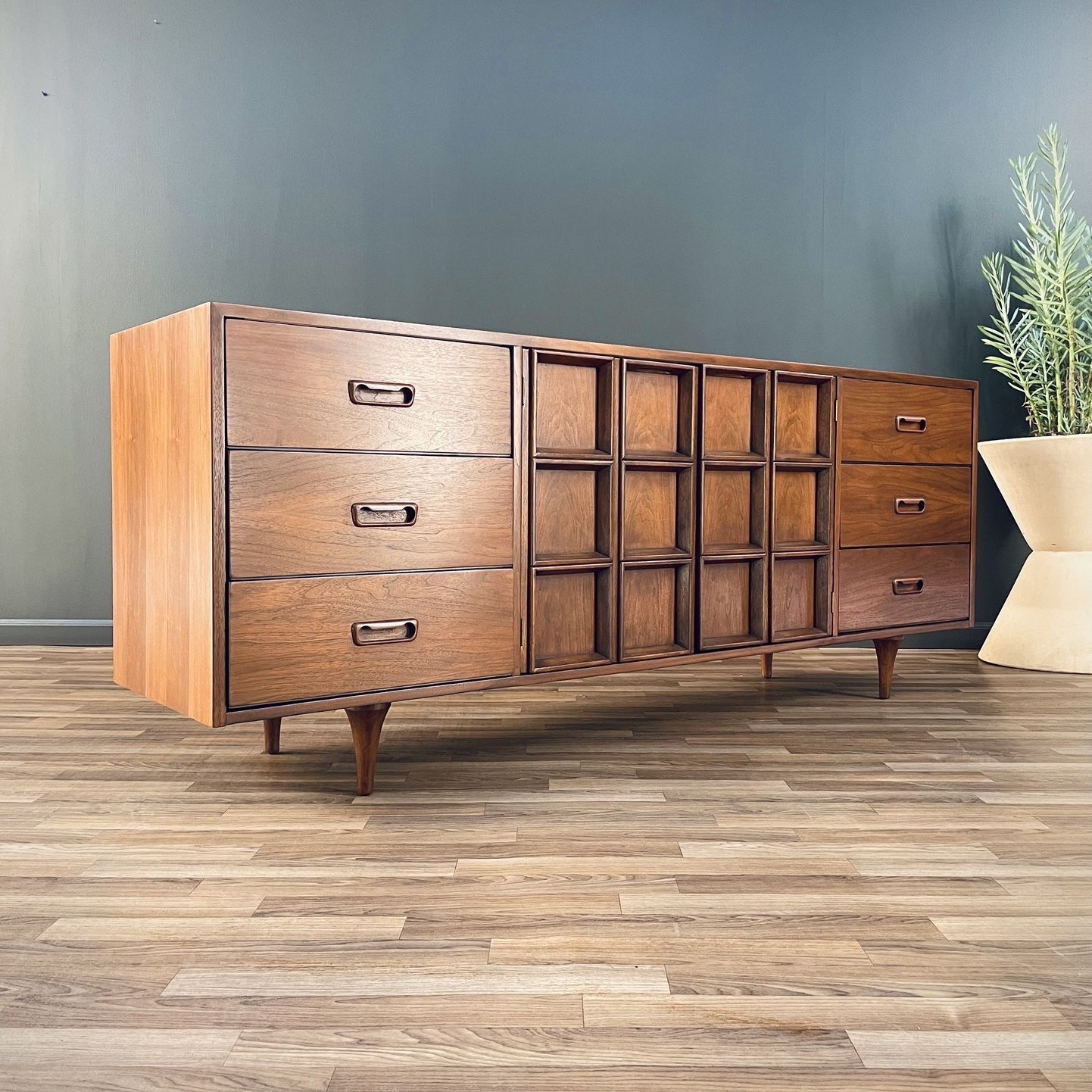 mid century modern dresser los angeles Mid-Century Modern Walnut Dresser by Morris of California, c.1960's