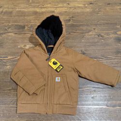 Carhartt Baby Jacket 12M Brown Hooded - New with Tags