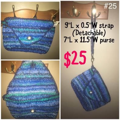 Blue Crocheted Purse #25