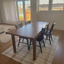 Dining Table Set w/ 4 Chairs – Solid wood