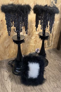 New Chandelier Lamp Set with picture frame