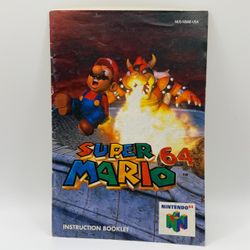 Super Mario 64 N64 Instruction Manual Booklet Only - No Game