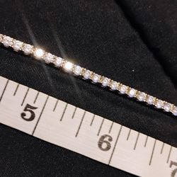 Sterling 925 Silver Tennis Necklace 