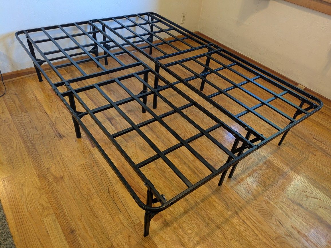Full size bed frame and mattress