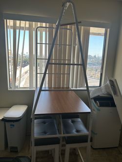2 tv stands and 4 piece dining set