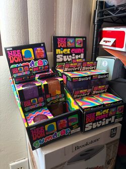 NeeDoh Gumdrop and Nice Cube Swirl Lot