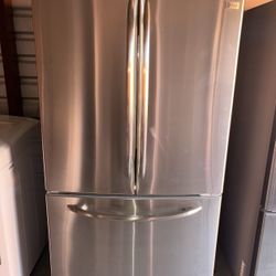 GE Stainless Steel Refrigerator And Freezer