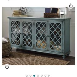 Farmhouse Teal Cabinet Ashley Furniture