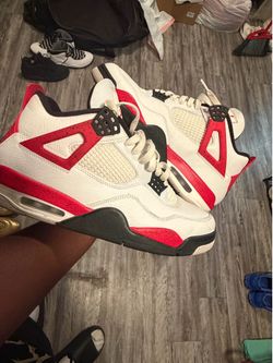 Red cement Jordan 4s good condition plenty of life left size 10.5 asking $160 obo neeed gone asap
