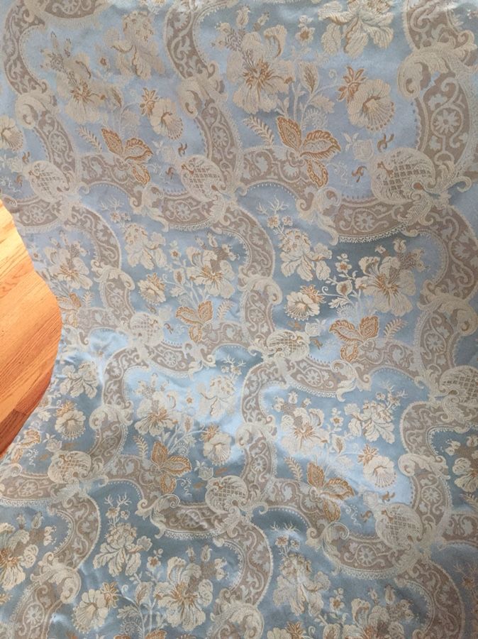 6 Croscill Home Napoleon Nicolette Gray Blue Gold Curtain Panels