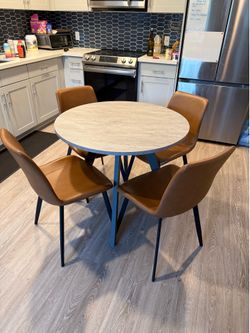Dining table and chairs
