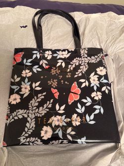 NWT Ted Baker London Kyoto Gardens Large Icon Tote Bag - Midnight