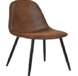Homy Casa CHARLTON SUEDE BROWN S FRXZ A "15.75 x 20.47 x 33.86" Dining Chair