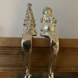 Silver Plated Stocking Hangers 