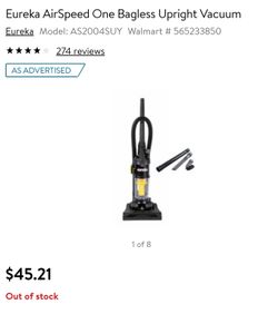 Eureka vacuum airspeed one