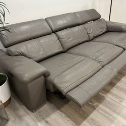 Leather Gray Recliner Couch City Furniture Sofá FREE DELIVERY