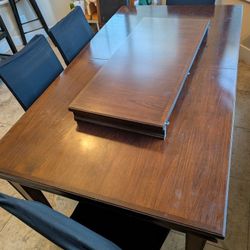 Quality Dining Table With 6 Chairs. Real Wood & Extendable!