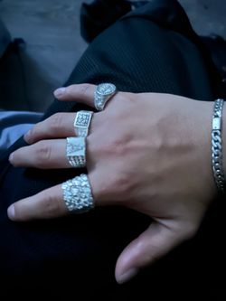 925 Silver rings and braclet