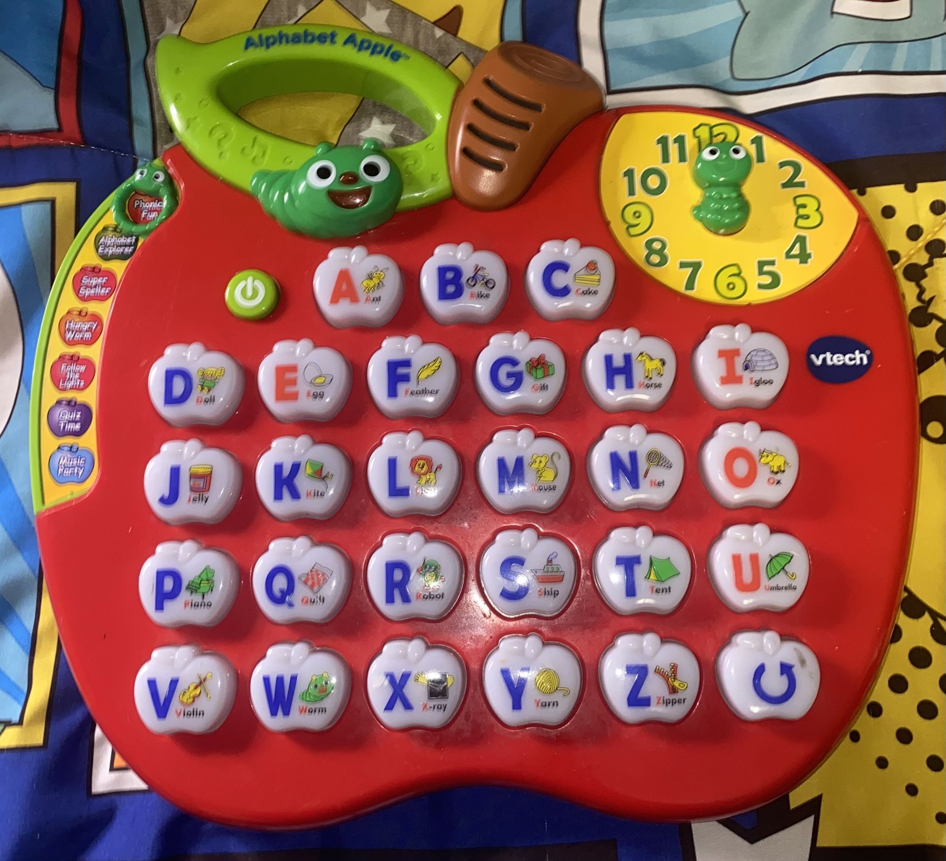 VTech Alphabet Apple ABC Learning Toy Letters Music & Lights (TESTED) Works