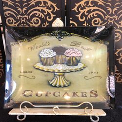 Beautiful Glass Dessert Platter 