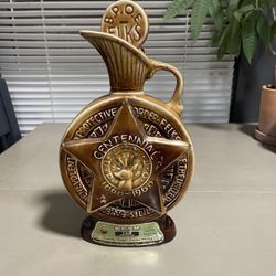 Collectible Bar Decor Empty Vintage Jim Beam Bottle