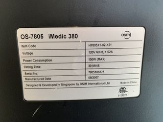 Massage Chair OS-7805 iMedic 380