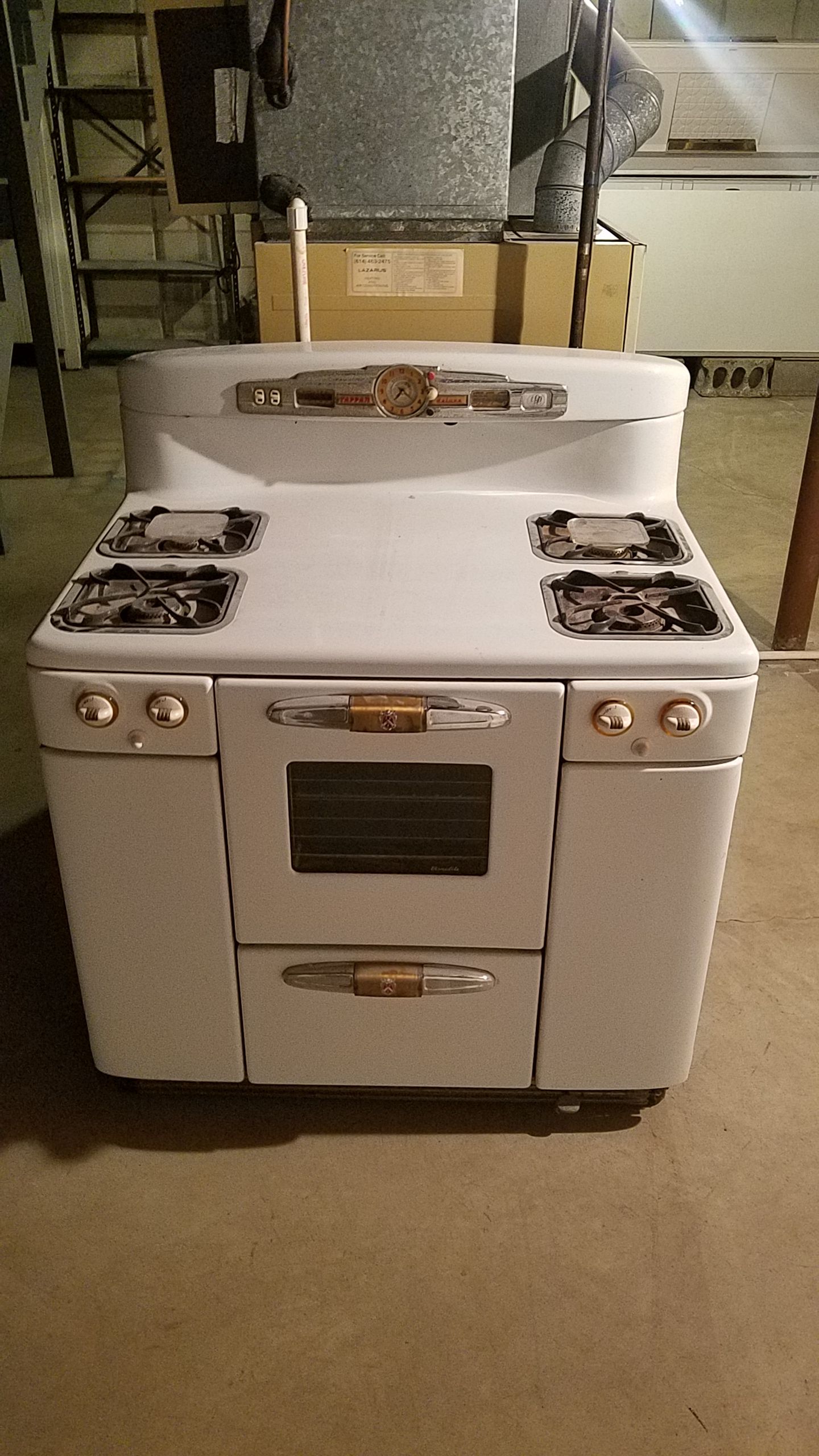 Vintage Tappan Deluxe Gas Stove Oven Model 63