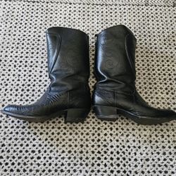 Tony Lama: Blk Boots, (Size 9. Woman)