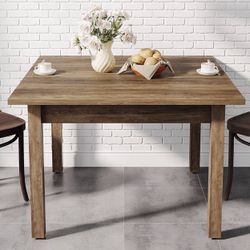 Tribesigns Wood Dining Table Modern Kitchen Table for Dining Room Living Room, 2-4 People Dining Room Table Square Dinner Tables with Wooden Legs Thic