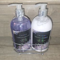 NEW HAND SOAP AND LOTION WITH METAL TRAY