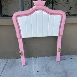 Princess Twin Faux Leather Headboard 
