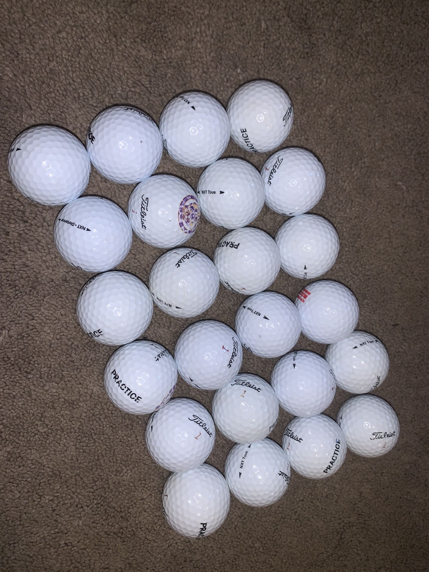 24 Titleist Practice Golf Balls - 4A Quality 