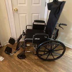 Drive Silver Sport Series Fully Reclinable Wheelchair 