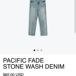 Richie Le Collection Stone Washed Denim Size 34