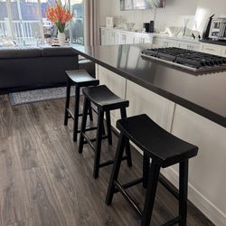 Black bar stools
