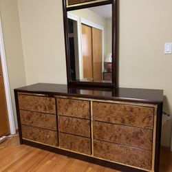 Cabinet Dresser w/ Mirror & Nightstands Set