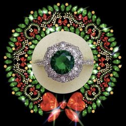 New Halo Cz Vintage 925 Ring