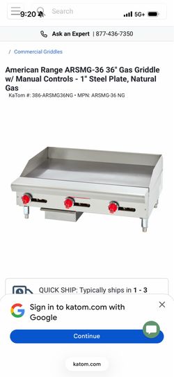 Commercial griddles