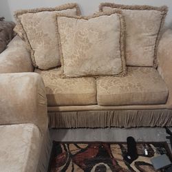 Sofa Set Loveseat And Couch Gold Color