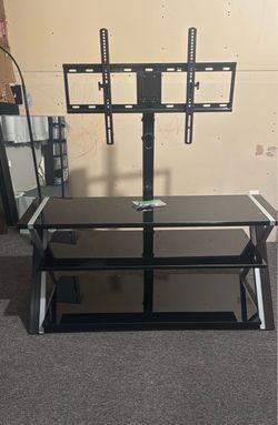 3-Tier Glass TV Stand with Mount